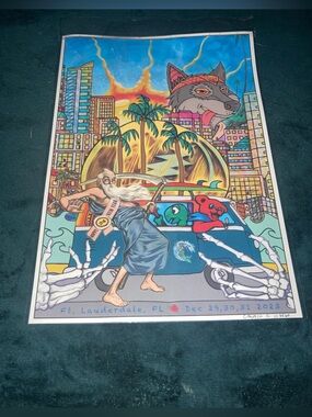 NYE 12/31/23 Bob Weir & The Wolf Brothers Cosmic C Original Sold Out Lot Poster